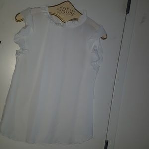 BNWT Sheer Ruffled Blouse size Large